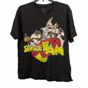 Space Jam Heathered Gray Confetti Graphic Tee